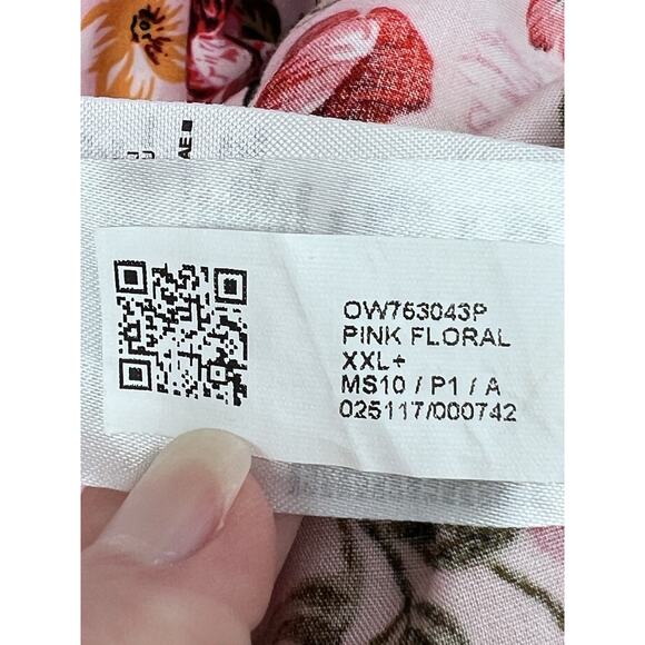 Old Navy Pink Floral Smocked Balloon Sleeve Mini Dress Sz 2XL Coquette Babydoll - Picture 8 of 13